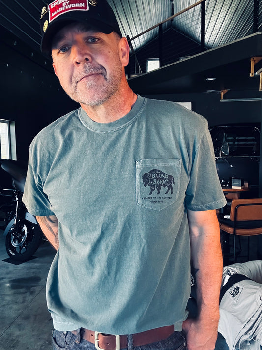 Blue Spruce Bison Pocket Tee