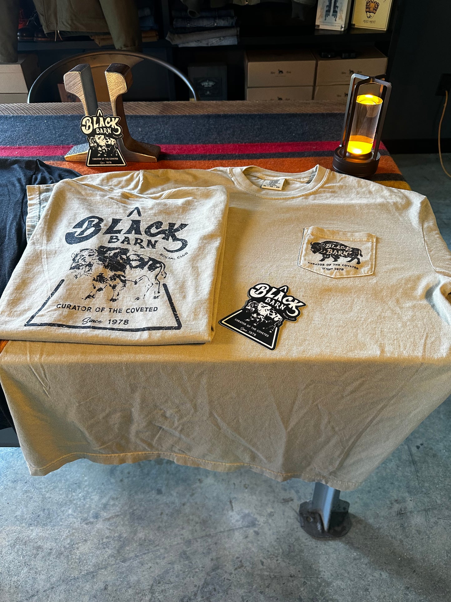 Sand Bison Pocket Tee - Front/Back